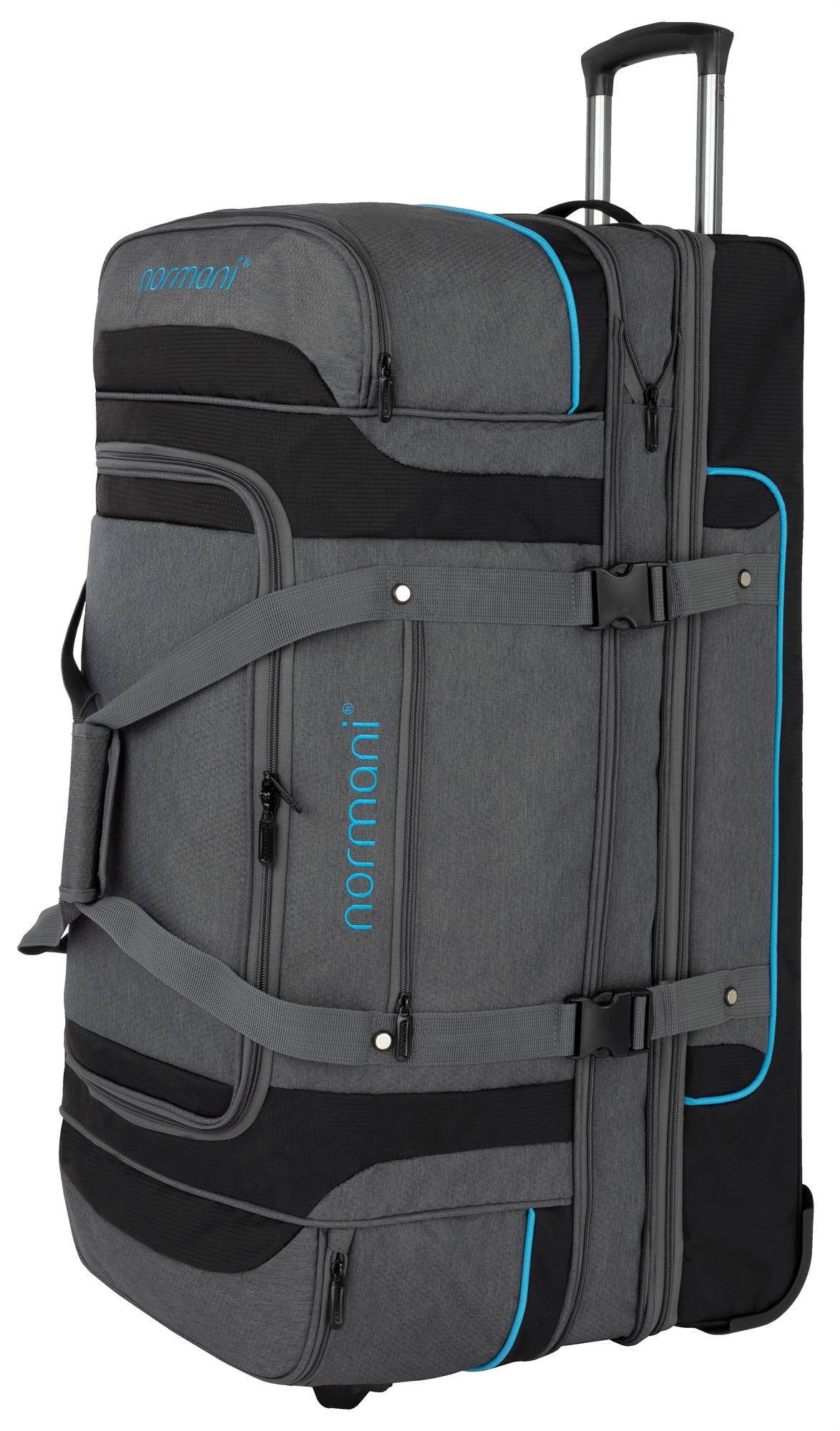 Große Reisetasche mit Rollen erweiterbarer Trolley Reisetrolley mit 120-150 L.