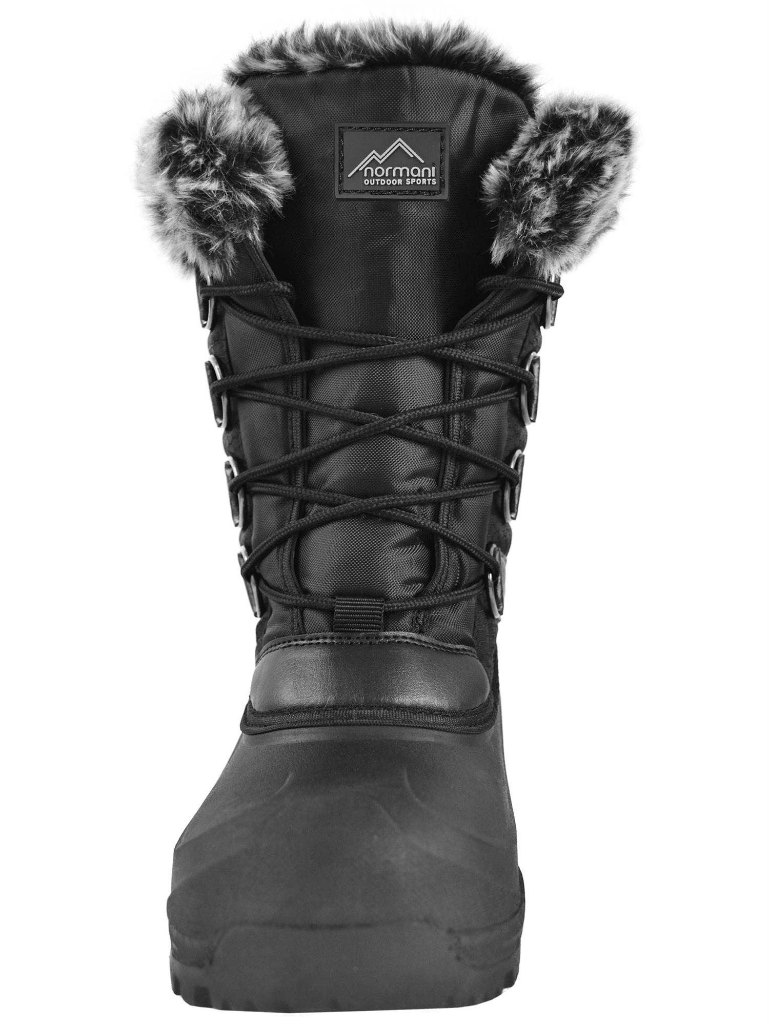 Damen Winterstiefel Snowboots Kälteschutzstiefel gefüttert Kunstfellrand -40°C - Bild 3 von 5