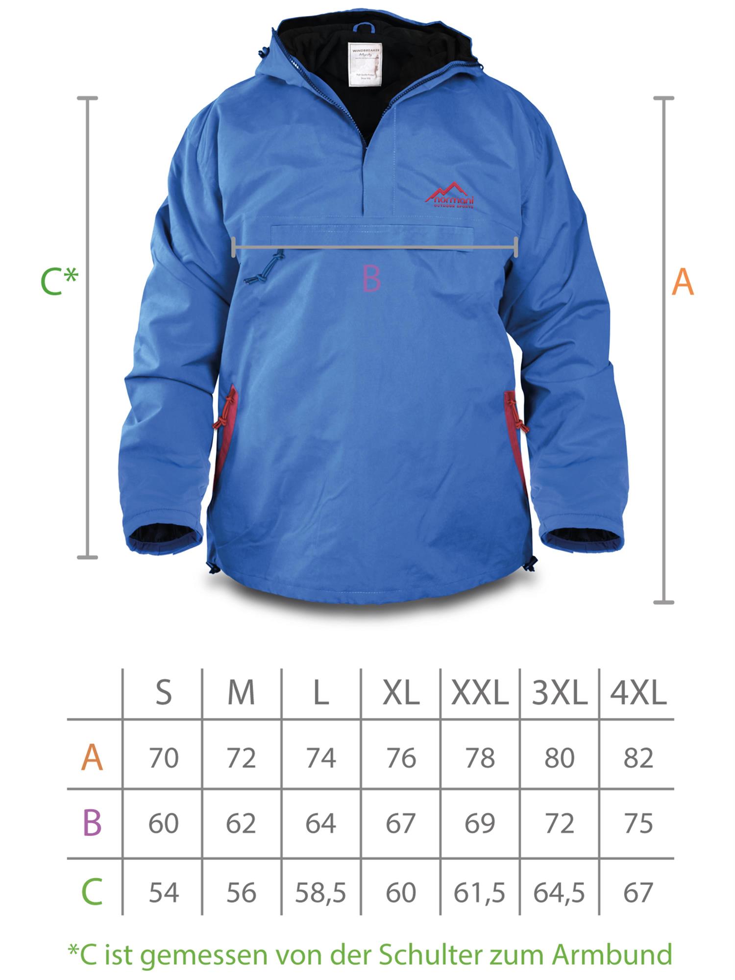 Herren Windbreaker Übergangsjacke Schlupfjacke Anorak Regenjacke Windjacke Ski 