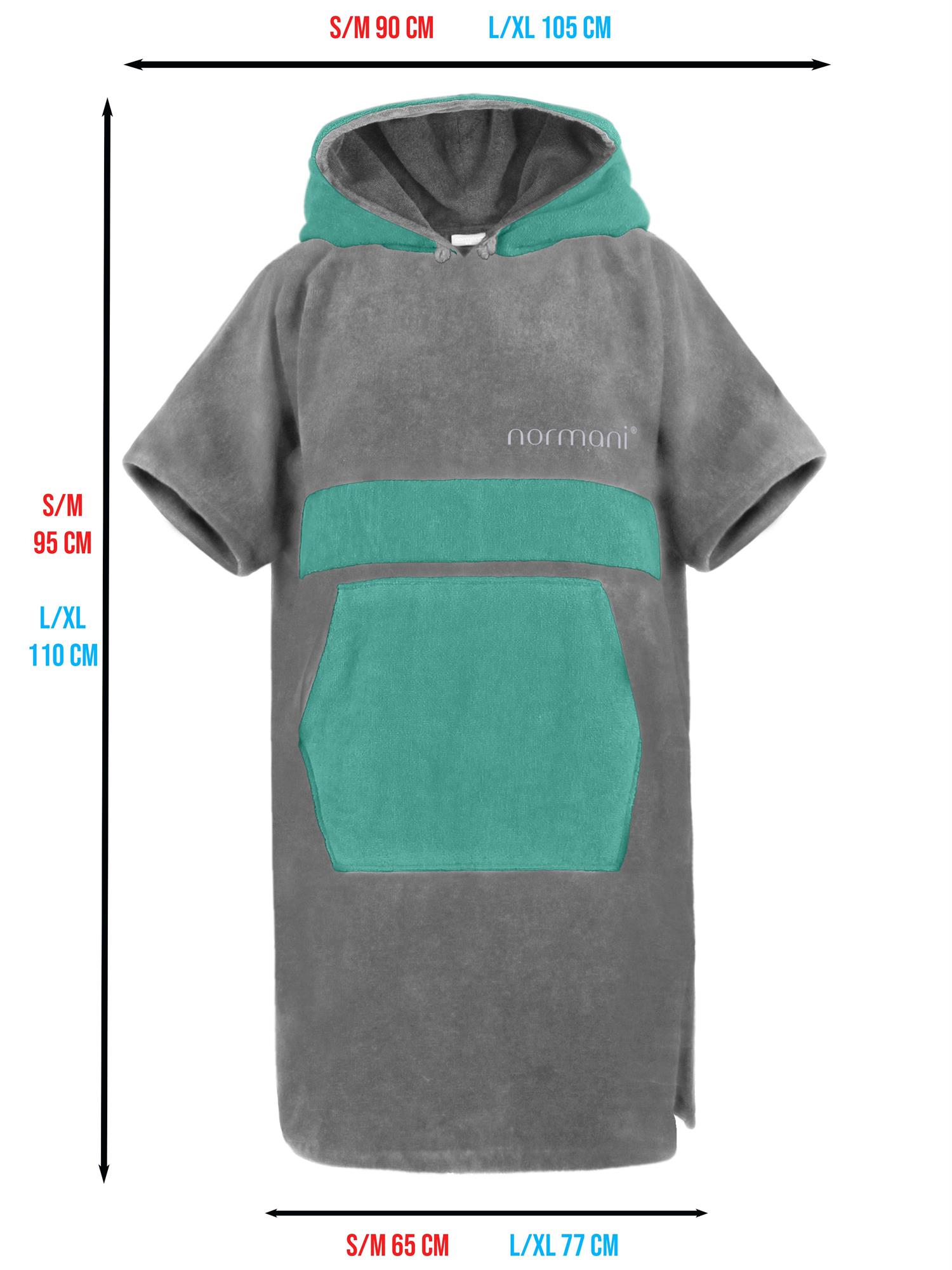 Surfer Poncho - Baumwoll Bademantel mit Kapuze - Strandumkleide Umziehhilfe - Bild 35 von 49