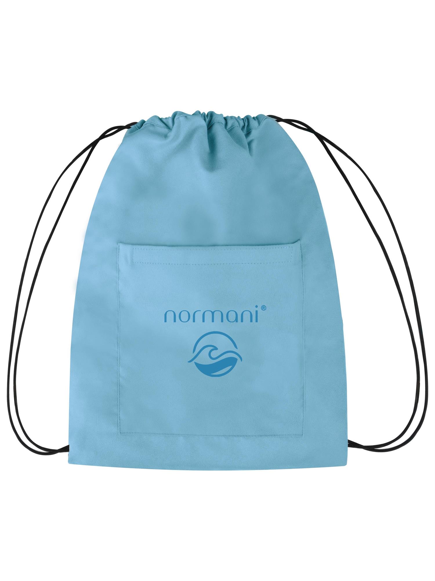 Strandhandtuch mit Rucksackfunktion - großes Handtuch 90x170 cm Badetuch - Bild 3 von 43