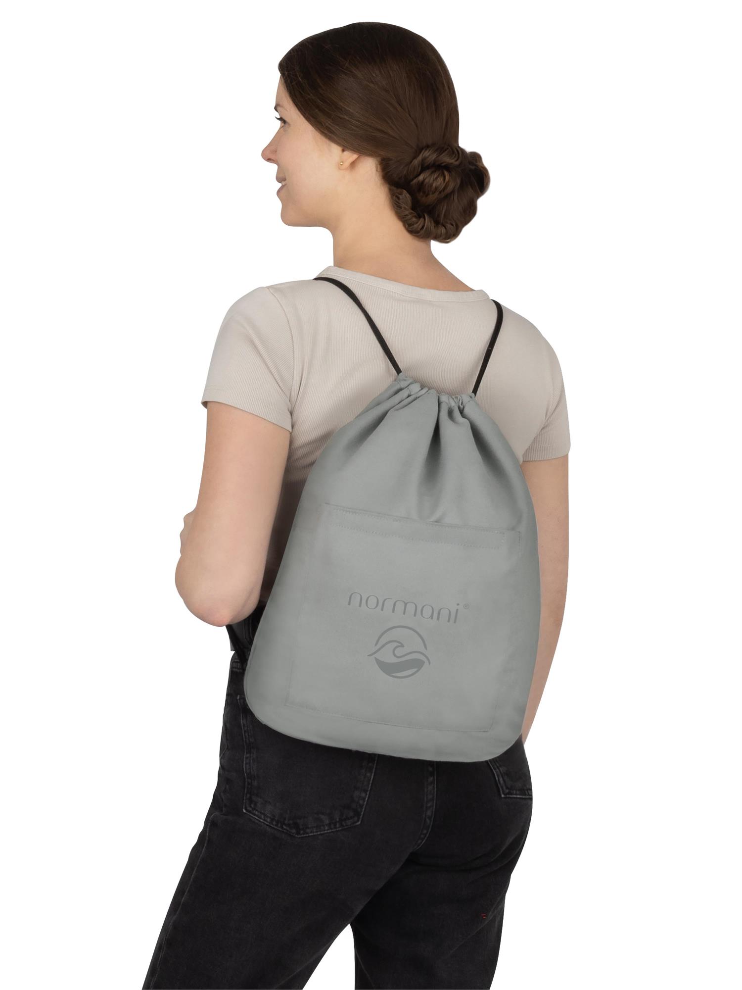 Strandhandtuch mit Rucksackfunktion - großes Handtuch 90x170 cm Badetuch - Bild 19 von 43