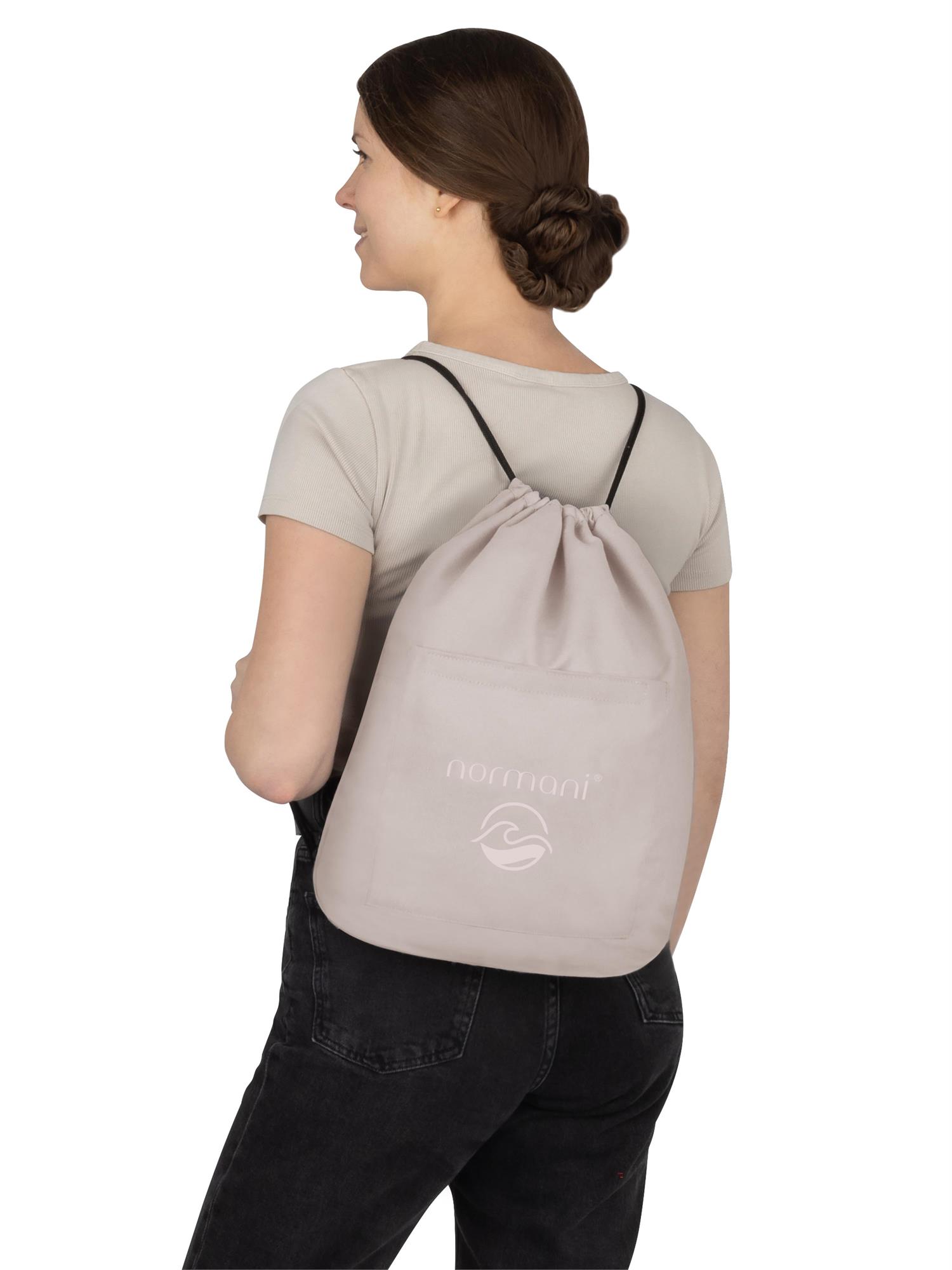 Strandhandtuch mit Rucksackfunktion - großes Handtuch 90x170 cm Badetuch - Bild 31 von 43