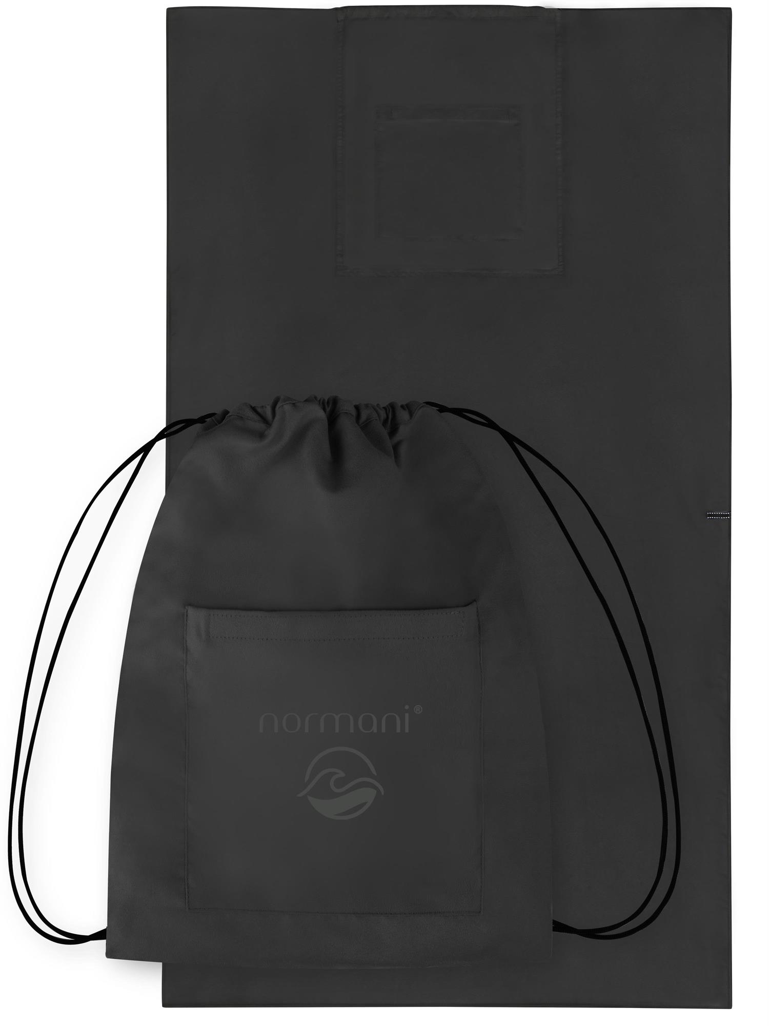 Strandhandtuch mit Rucksackfunktion - großes Handtuch 90x170 cm Badetuch - Bild 32 von 43