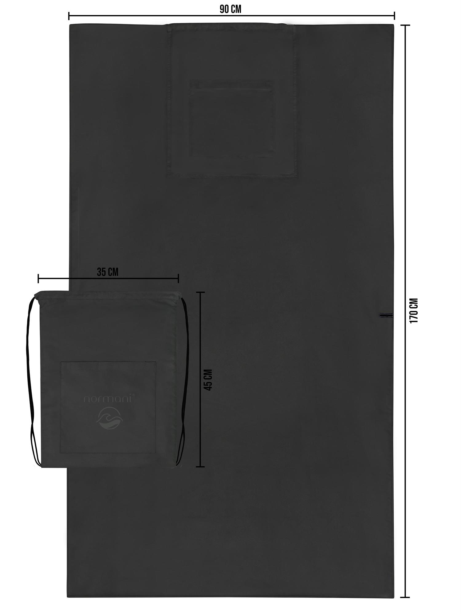Strandhandtuch mit Rucksackfunktion - großes Handtuch 90x170 cm Badetuch - Bild 35 von 43