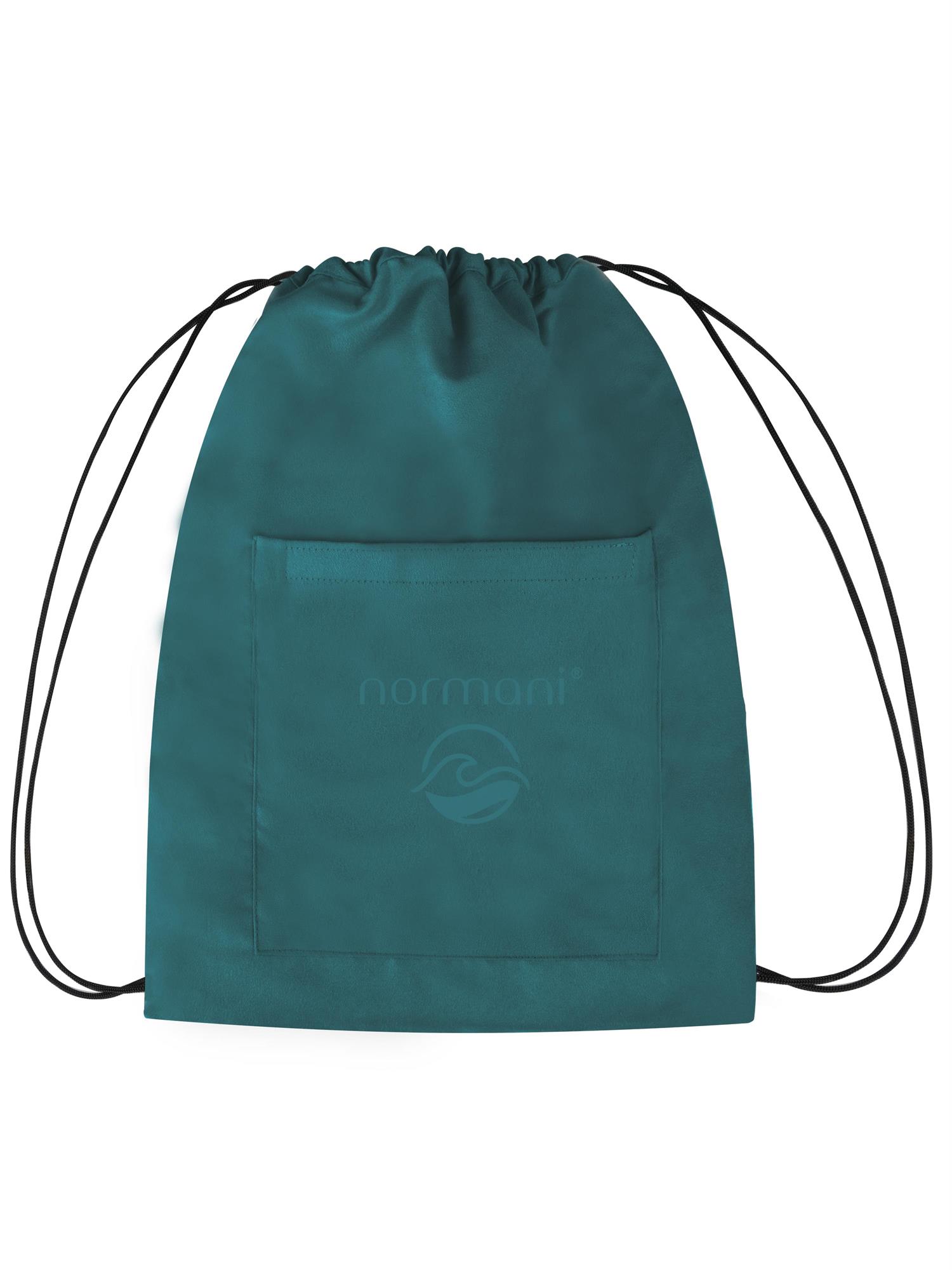 Strandhandtuch mit Rucksackfunktion - großes Handtuch 90x170 cm Badetuch - Bild 39 von 43