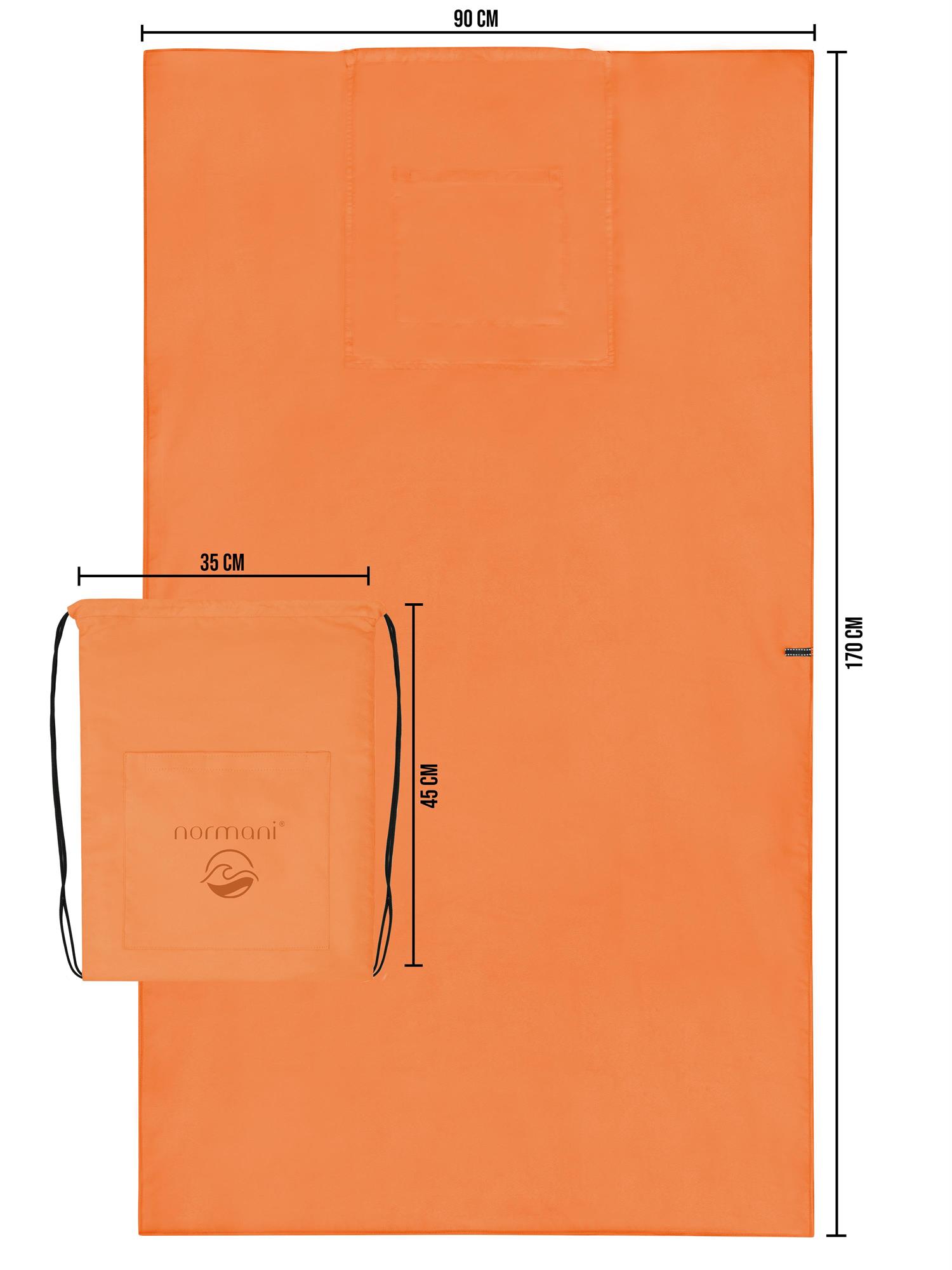 Strandhandtuch mit Rucksackfunktion - großes Handtuch 90x170 cm Badetuch - Bild 11 von 43