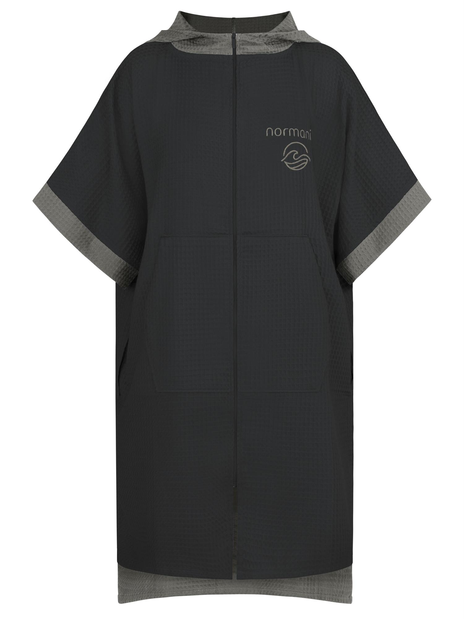 Badeponcho aus 100% Viskose | Bademantel mit Kapuze und Tasche und Umziehhilfe - Bild 2 von 29