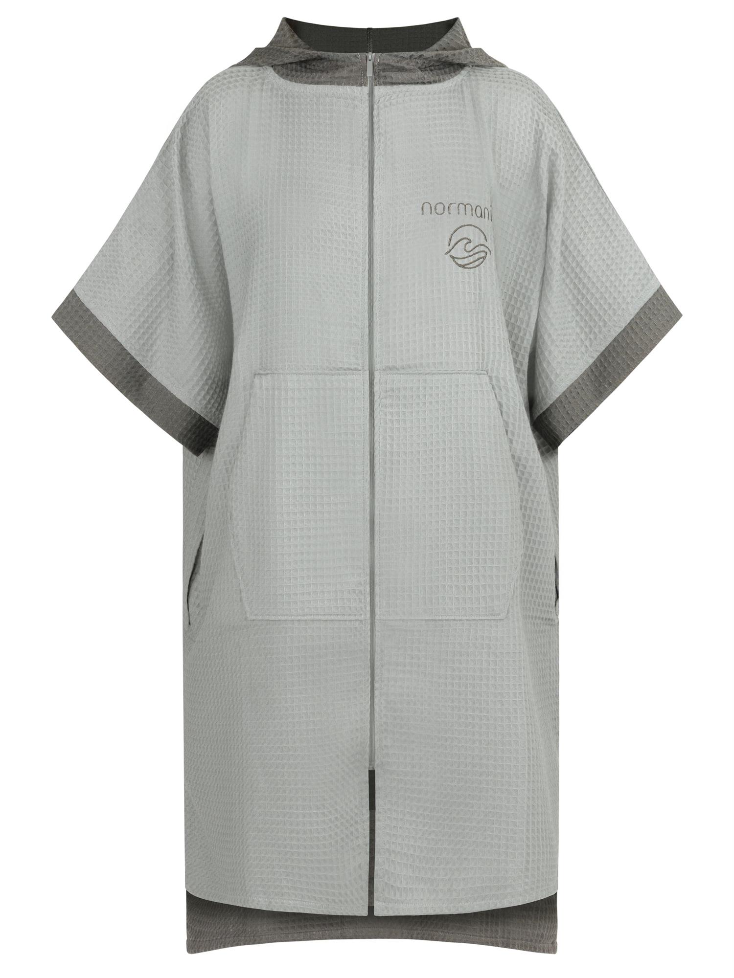 Badeponcho aus 100% Viskose | Bademantel mit Kapuze und Tasche und Umziehhilfe - Bild 9 von 29