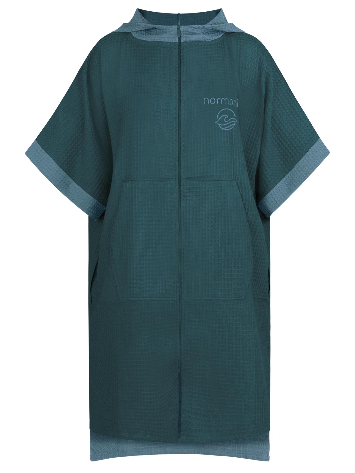 Badeponcho aus 100% Viskose | Bademantel mit Kapuze und Tasche und Umziehhilfe - Bild 16 von 29