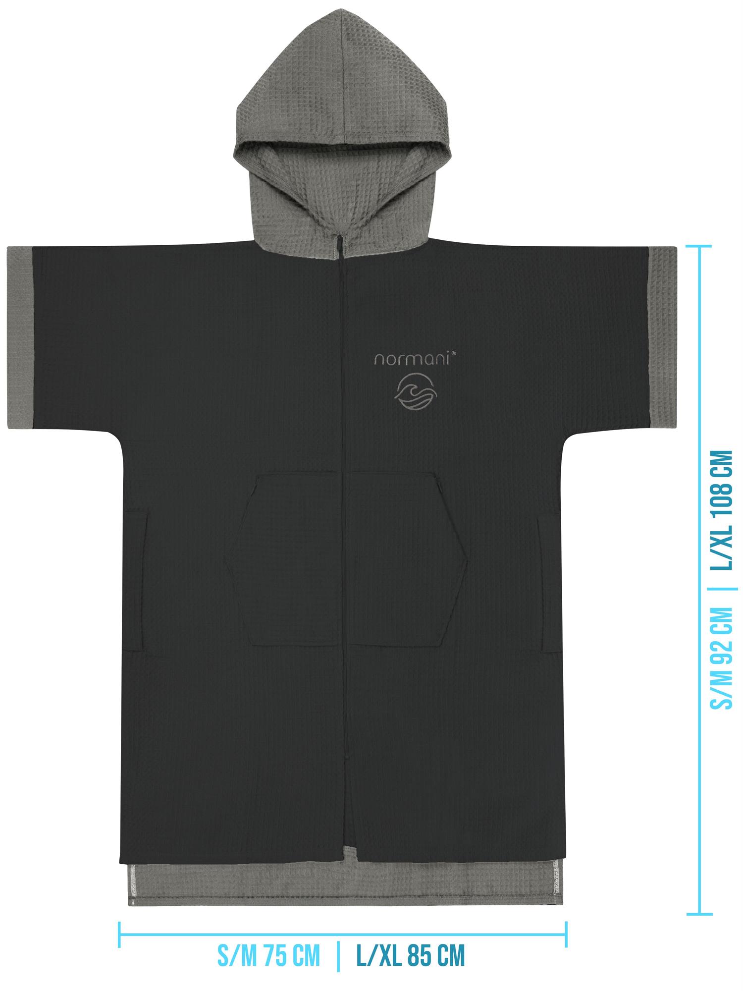 Badeponcho aus 100% Viskose | Bademantel mit Kapuze und Tasche und Umziehhilfe - Bild 4 von 29