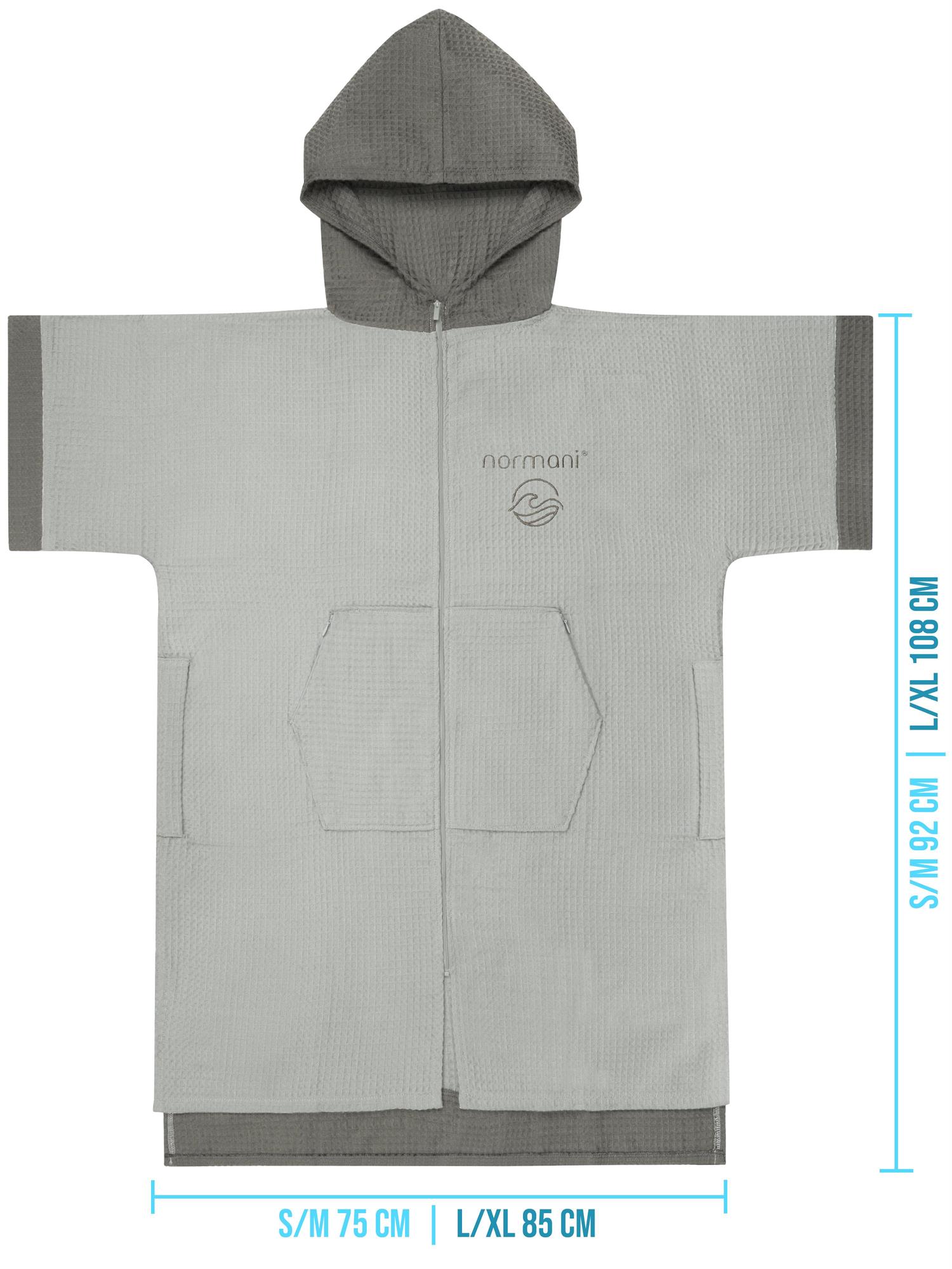 Badeponcho aus 100% Viskose | Bademantel mit Kapuze und Tasche und Umziehhilfe - Bild 11 von 29