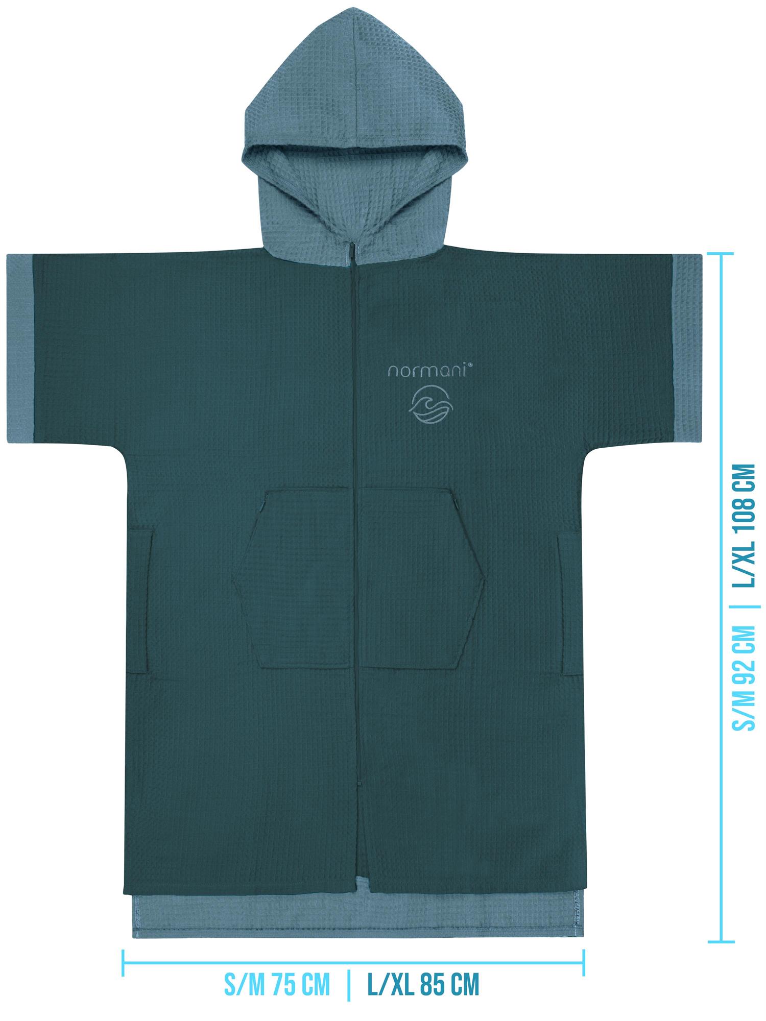 Badeponcho aus 100% Viskose | Bademantel mit Kapuze und Tasche und Umziehhilfe - Bild 18 von 29