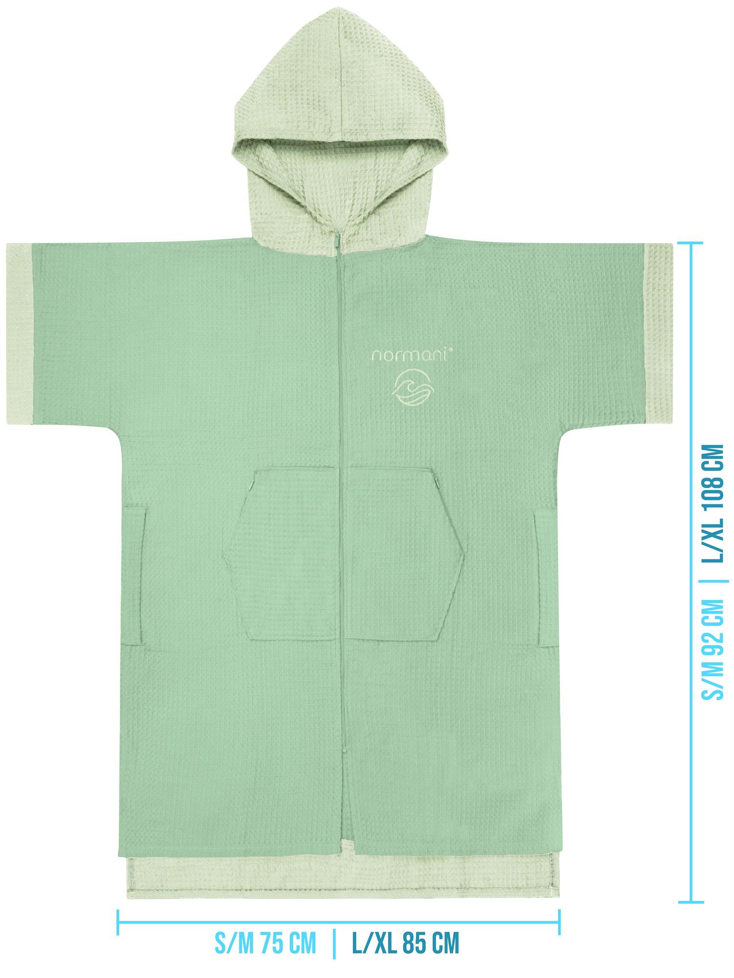 Badeponcho aus 100% Viskose | Bademantel mit Kapuze und Tasche und Umziehhilfe - Bild 25 von 29