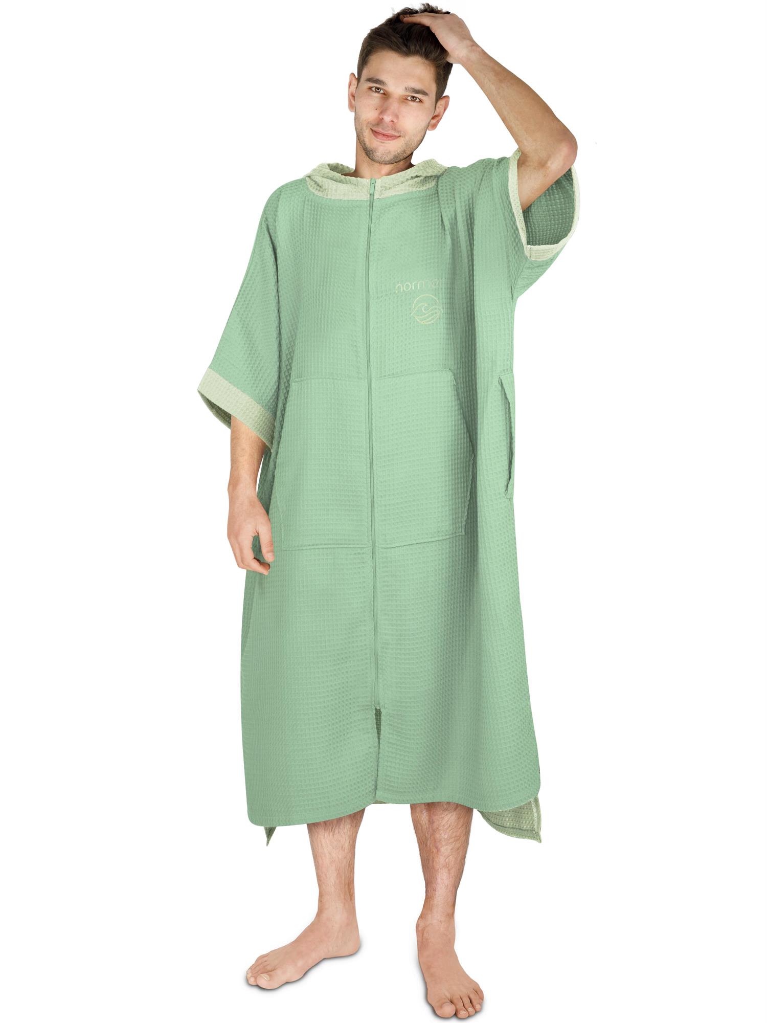 Badeponcho aus 100% Viskose | Bademantel mit Kapuze und Tasche und Umziehhilfe - Bild 26 von 29