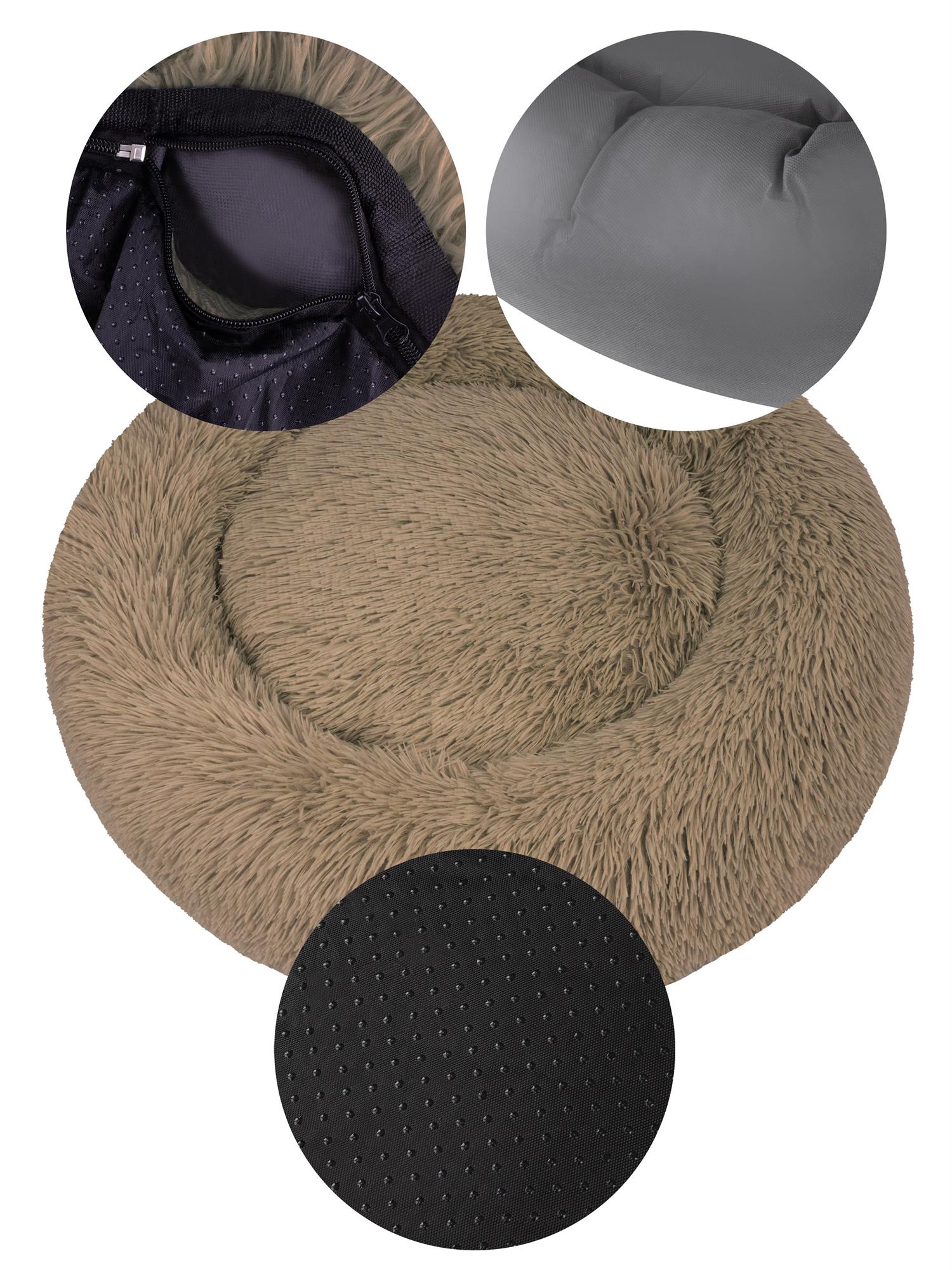 Rundes Hundebett für große und kleine Hunde - Ergonomisches Hundekissen Donut - Bild 19 von 29