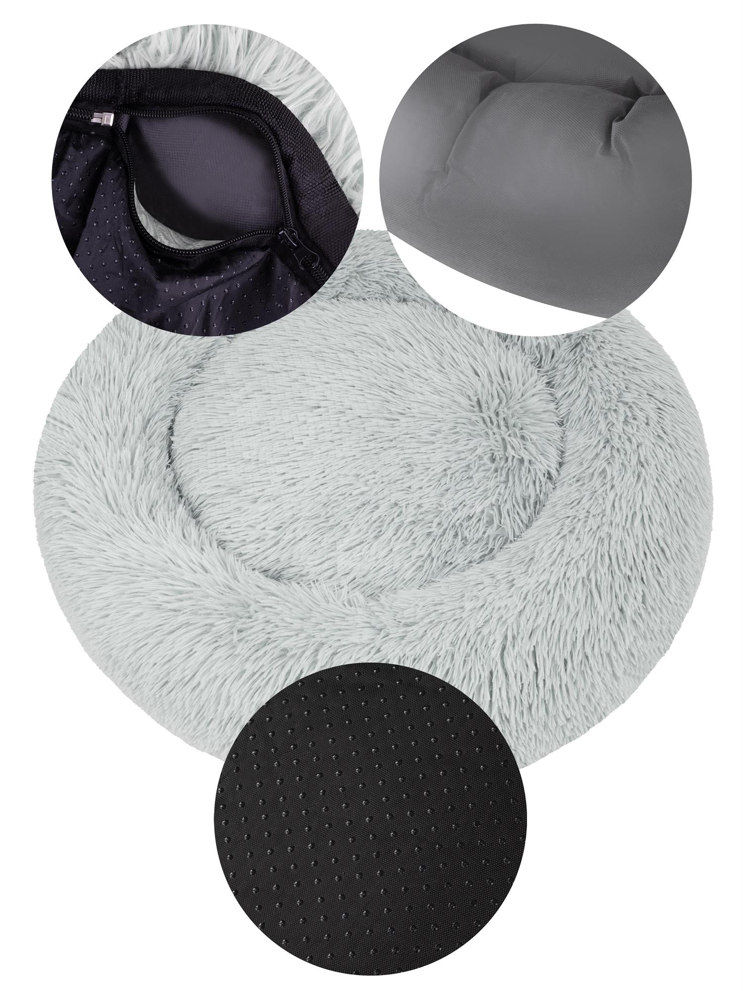 Rundes Hundebett für große und kleine Hunde - Ergonomisches Hundekissen Donut - Bild 12 von 29