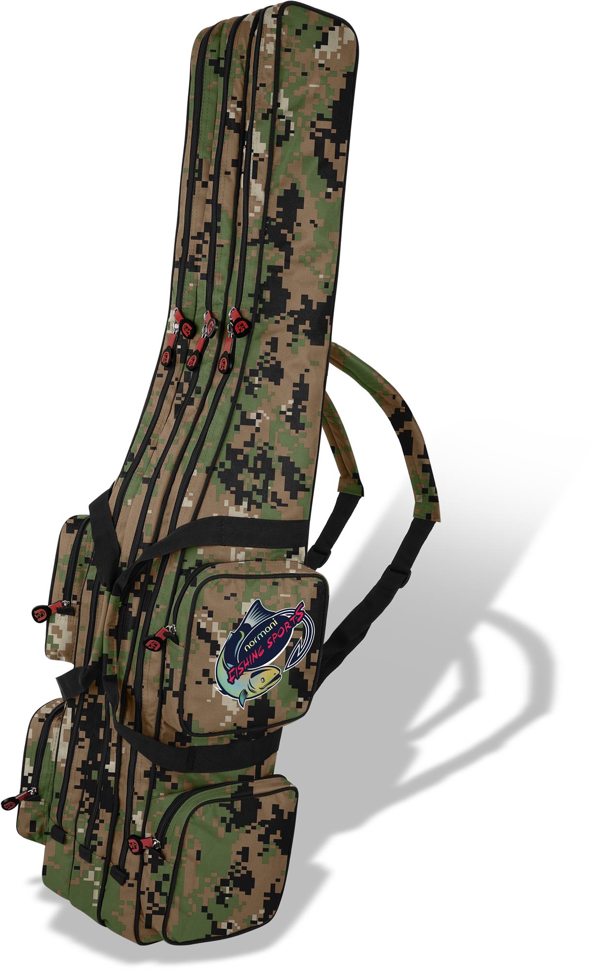 Rutenfutteral Rutentasche Anglertasche Rutenrucksack 3 Fächer - versch. Längen 