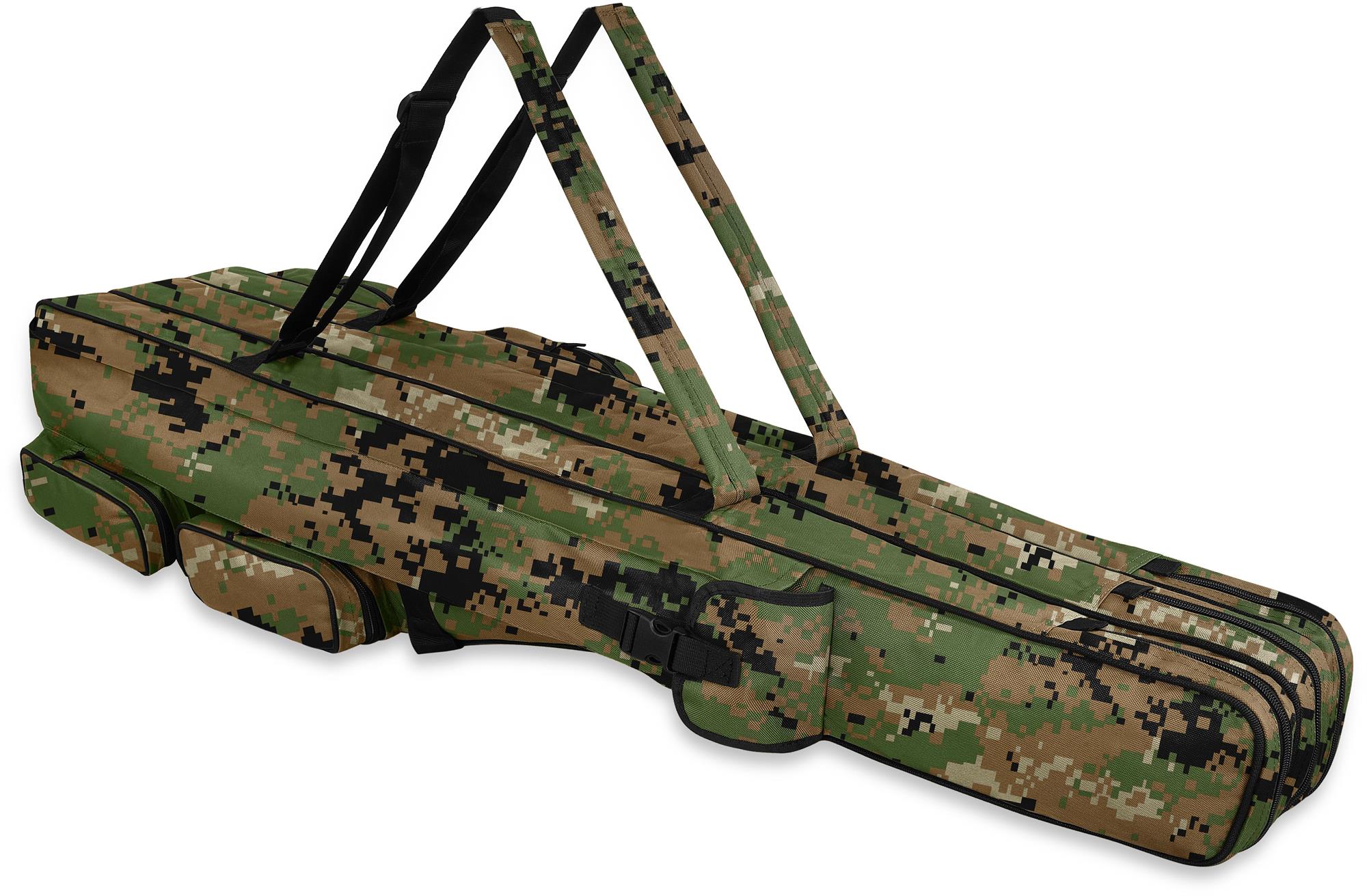 Rutenfutteral Rutentasche Anglertasche Rutenrucksack 3 Fächer - versch. Längen 
