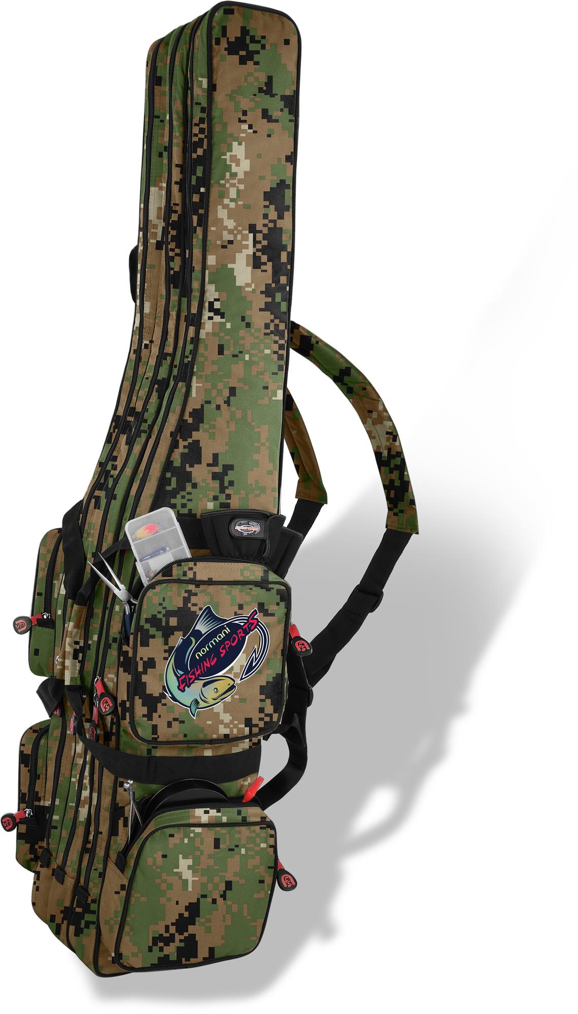 Rutenfutteral Rutentasche Anglertasche Rutenrucksack 3 Fächer - versch. Längen 