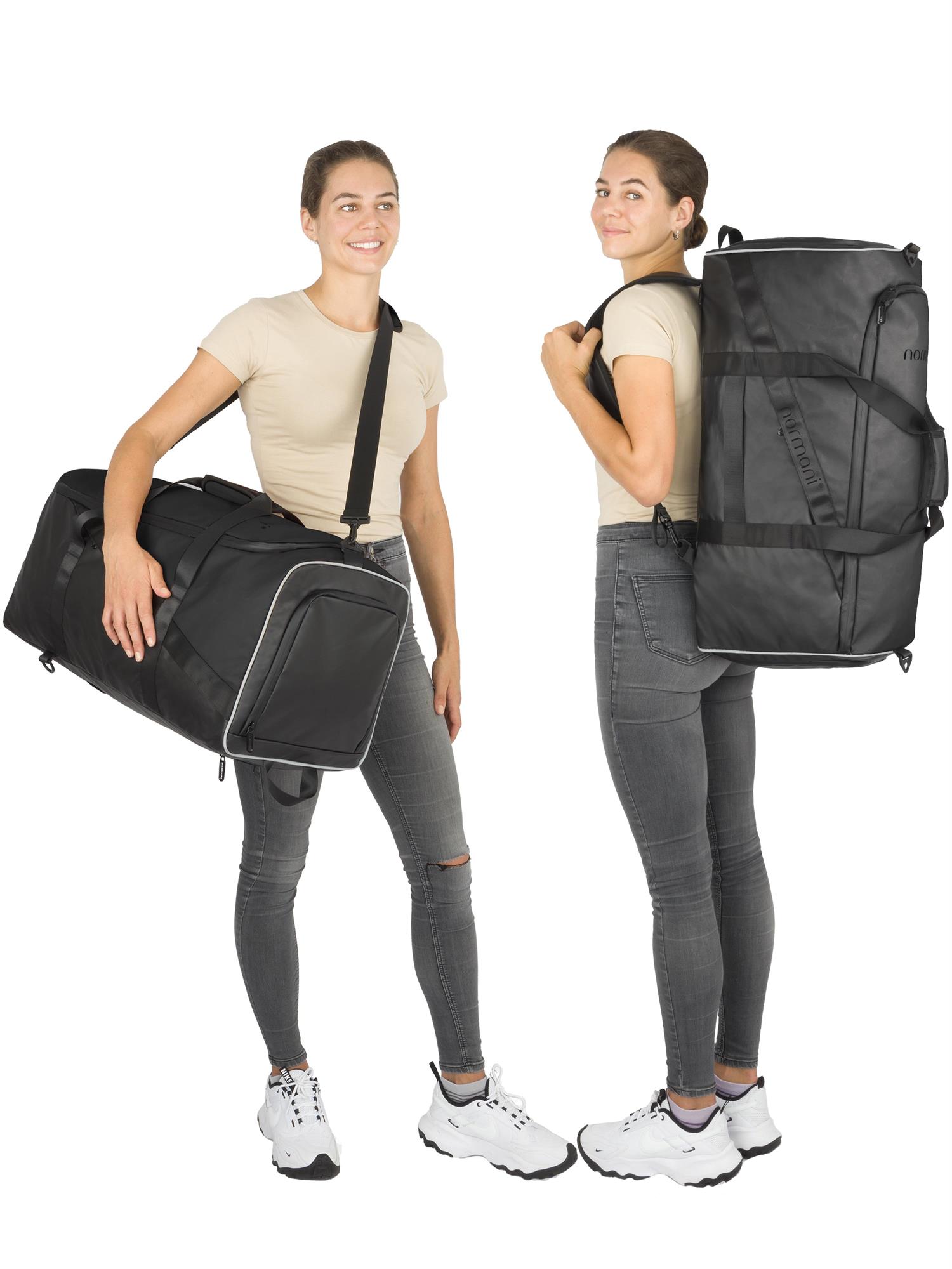 Reisetasche mit Rucksackfunktion und Nassfach / Schuhfach 58 Liter Sporttasche - Bild 52 von 54