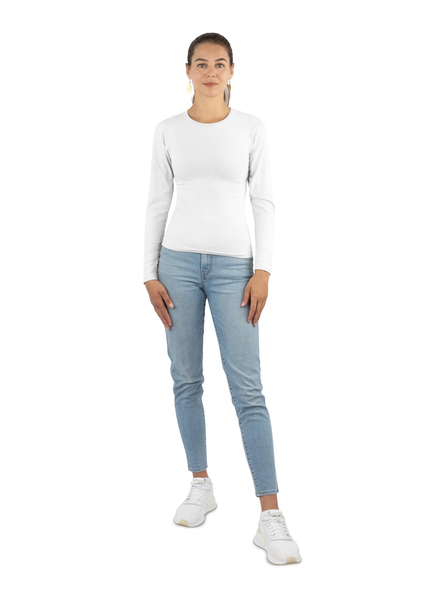 3 x Damen Langarmshirt Oberteil mit langen Ärmeln für Frauen (XS-XXL) - Bild 9 von 38
