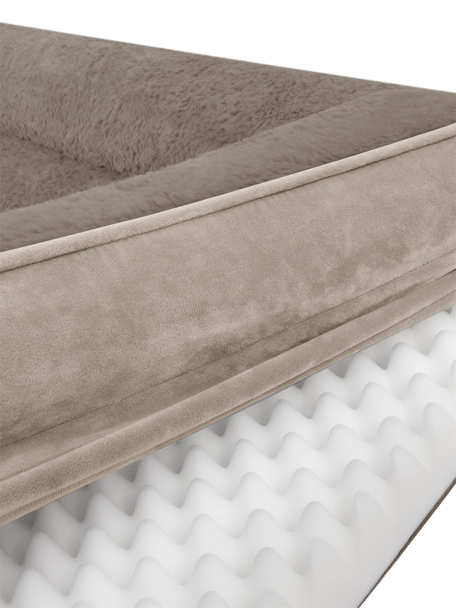 Hundebett ergonomischer Hundekorb - orthopädisches Hundekissen mit hohem Rand