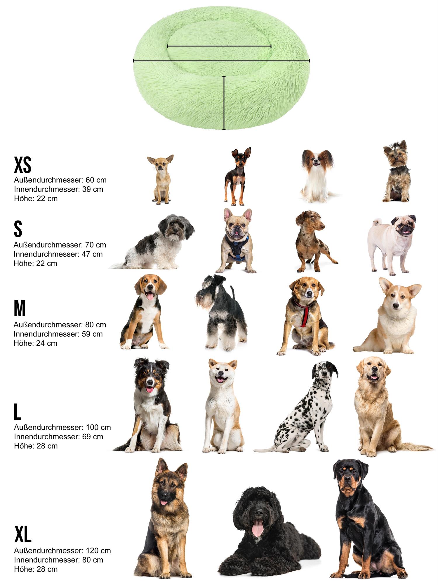 Rundes Hundebett für große und kleine Hunde - Ergonomisches Hundekissen Donut - Bild 29 von 29