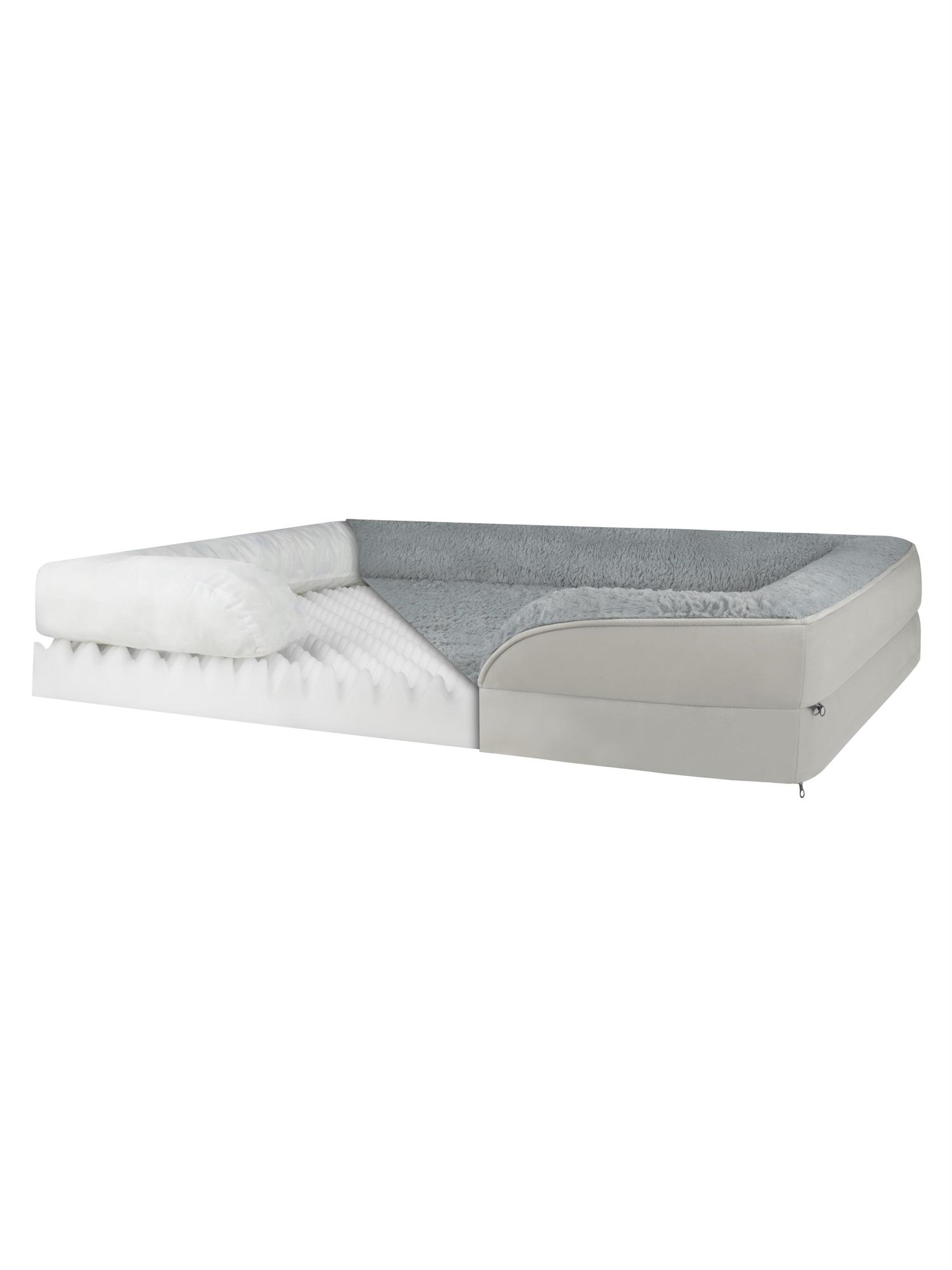 Hundebett ergonomischer Hundekorb - orthopädisches Hundekissen mit hohem Rand