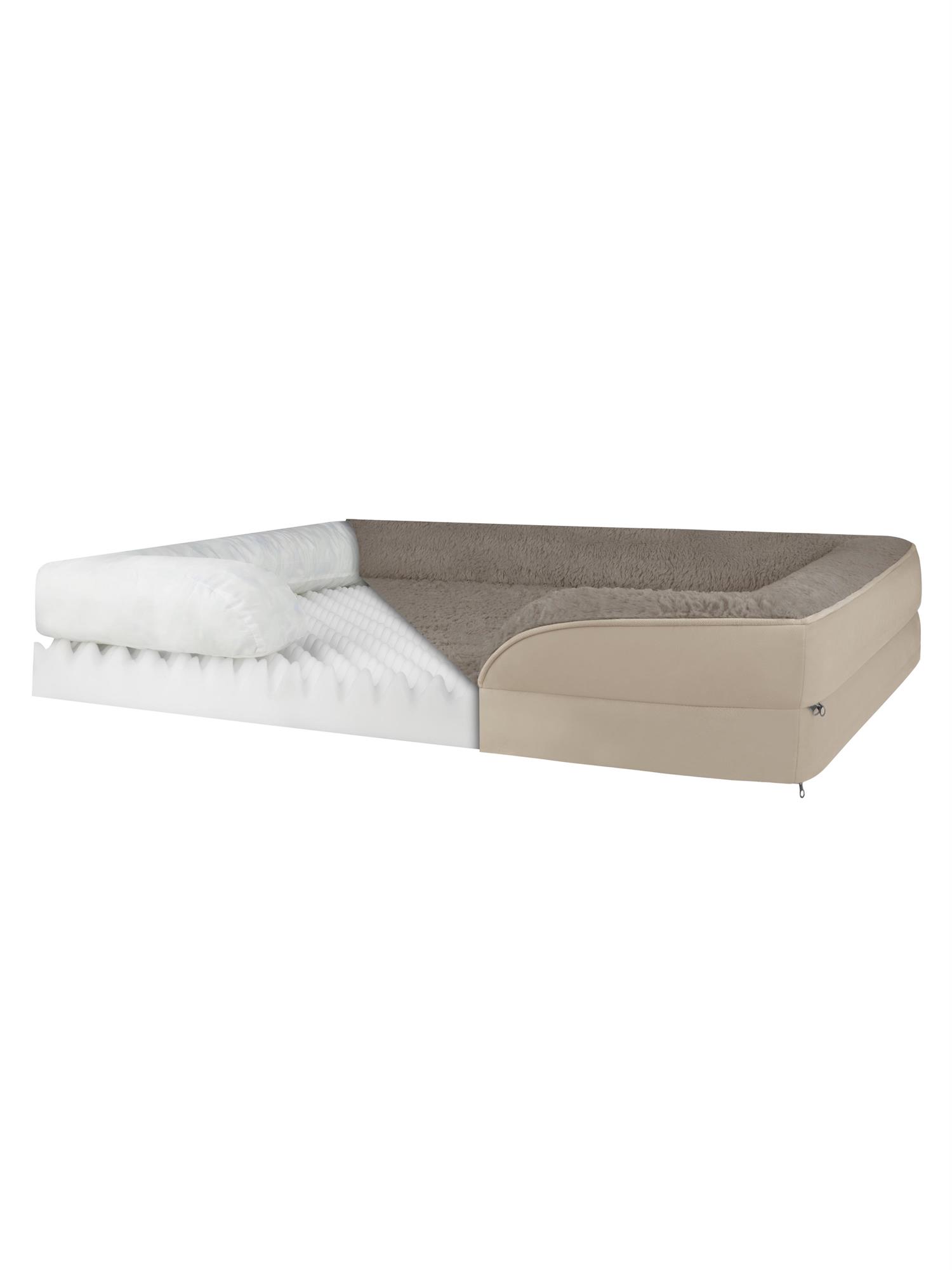 Hundebett ergonomischer Hundekorb - orthopädisches Hundekissen mit hohem Rand