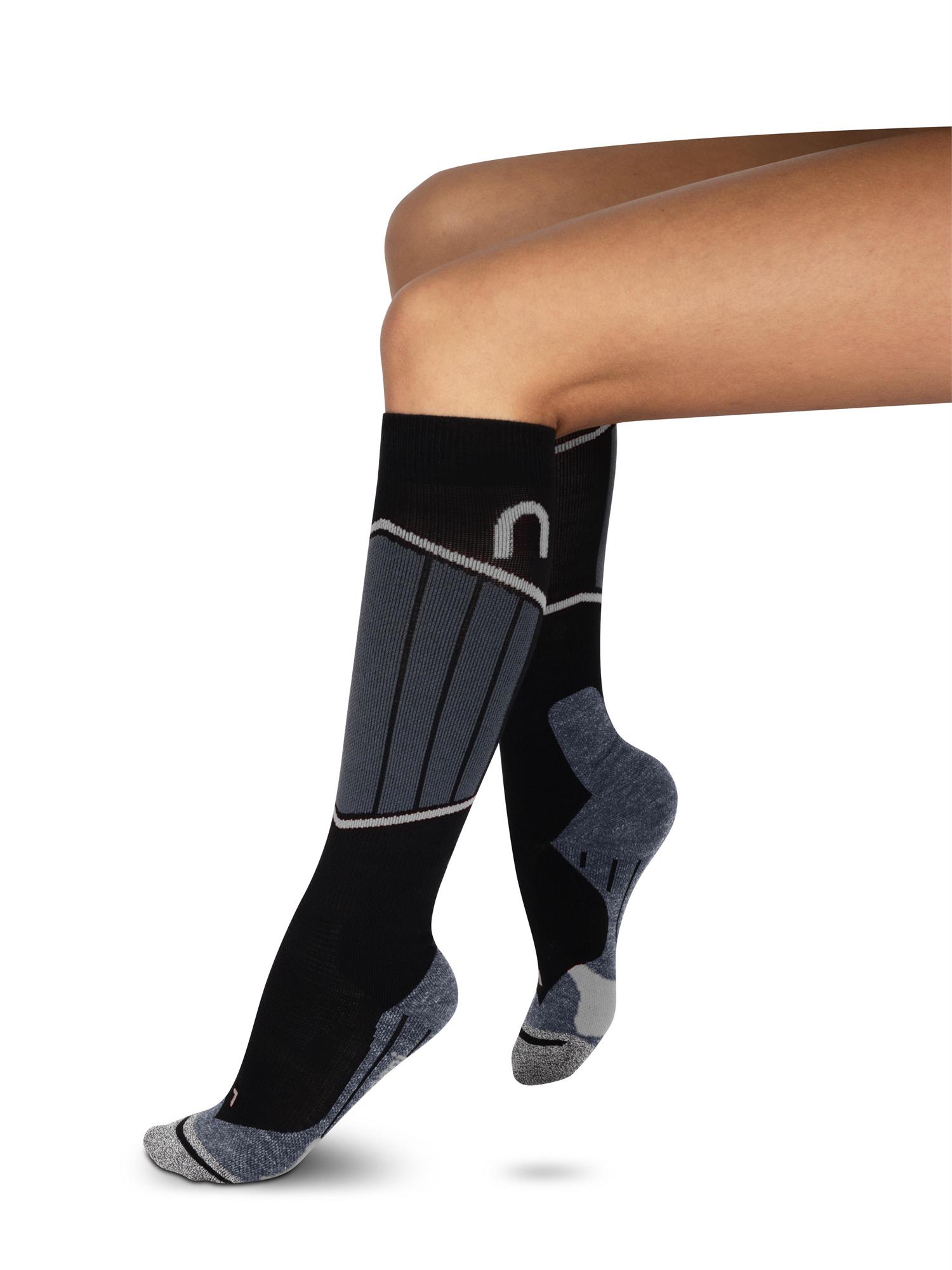 2 Paar Merino Kompressionskniestrümpfe für Motorrad fahren - Thrombosestrümpfe - Bild 19 von 20