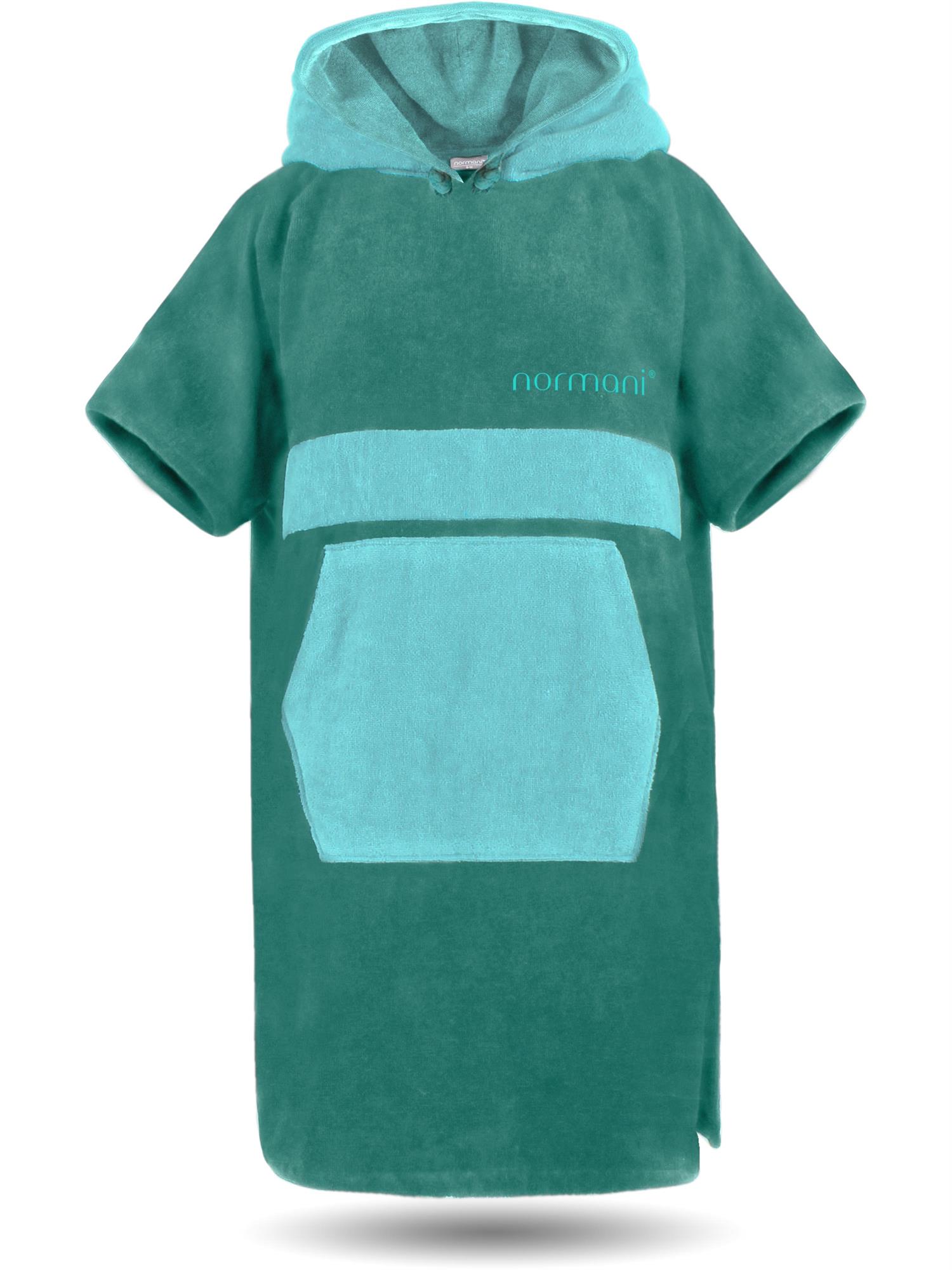 Surfer Poncho aus Baumwolle Frottee mit Kapuze Unisex in verschiedenen Farben - Bild 16 von 50