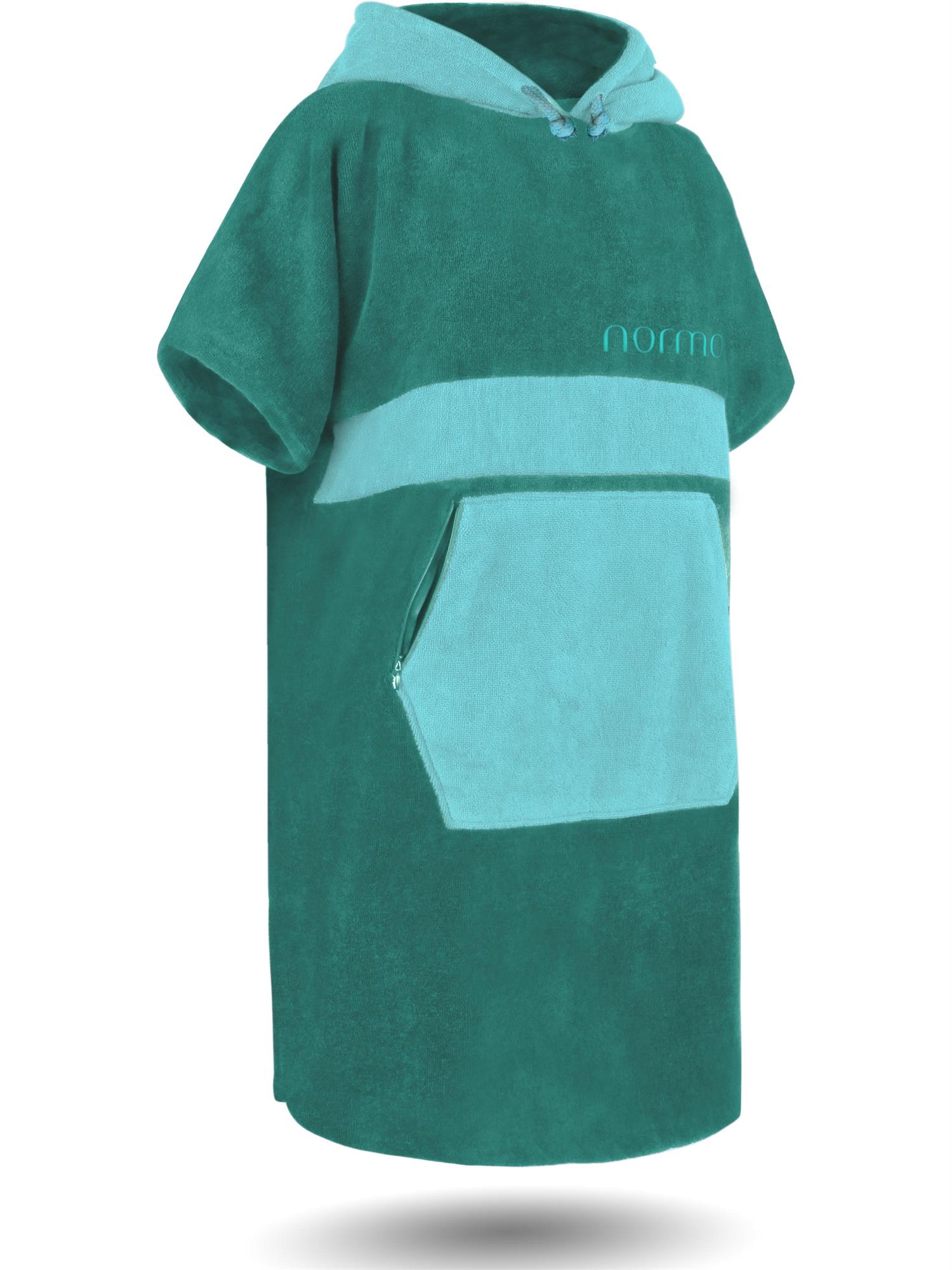 Surfer Poncho aus Baumwolle Frottee mit Kapuze Unisex in verschiedenen Farben - Bild 17 von 50