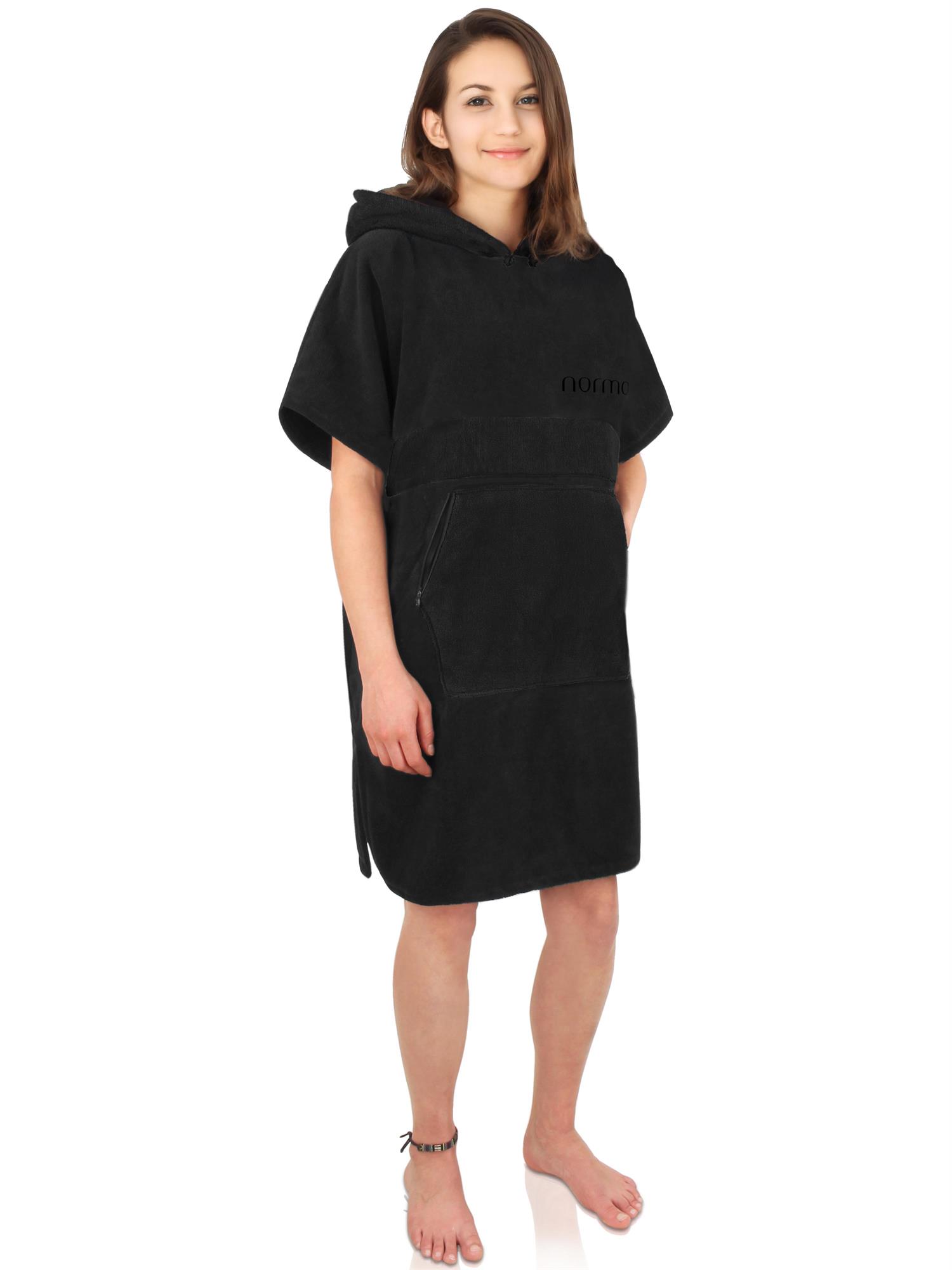 Surfer Poncho aus Baumwolle Frottee mit Kapuze Unisex in verschiedenen Farben - Bild 39 von 50