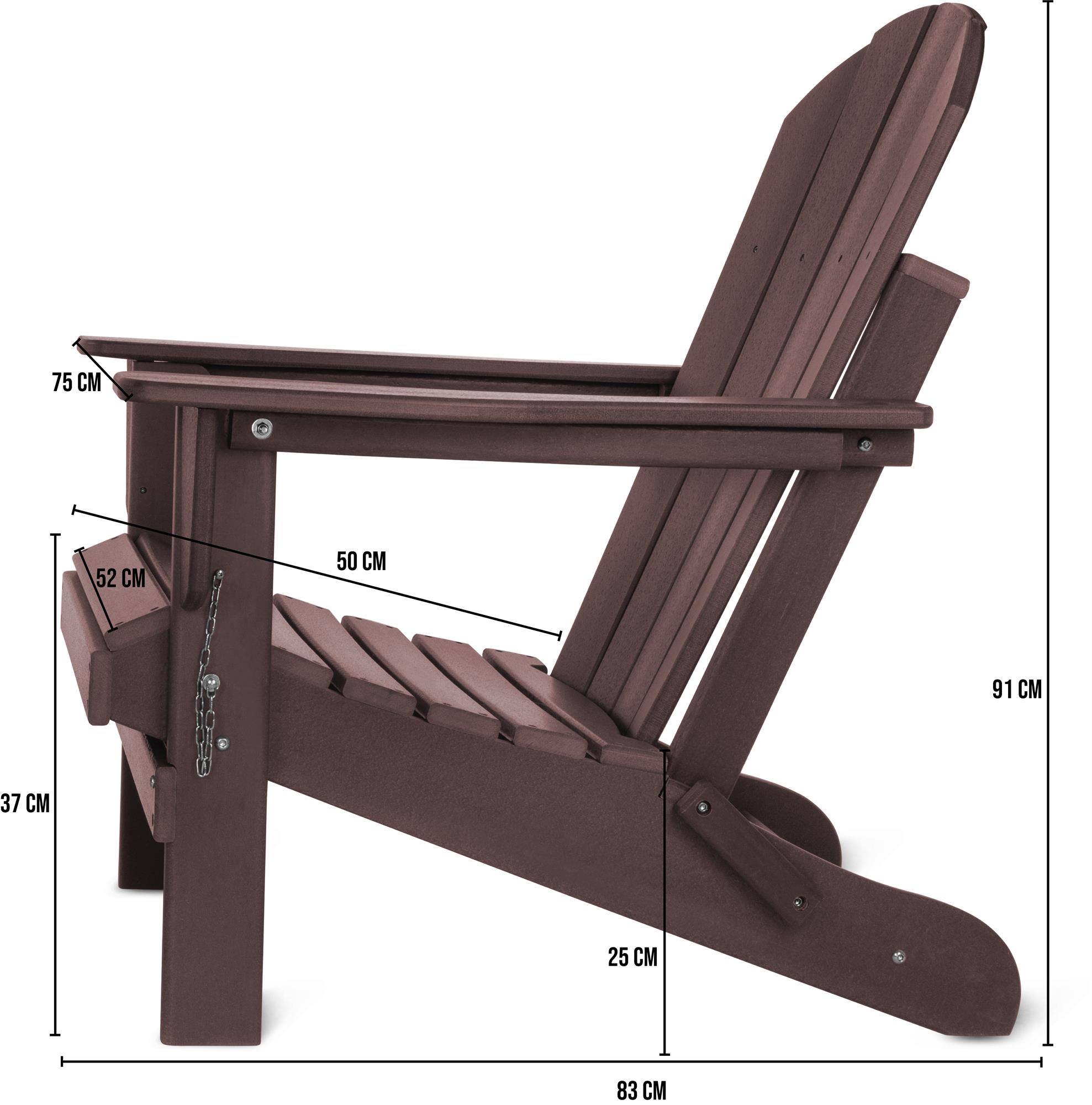 Original Adirondack Gartenstuhl Faltbarer Outdoor Stuhl aus recyceltem Material - Bild 11 von 37