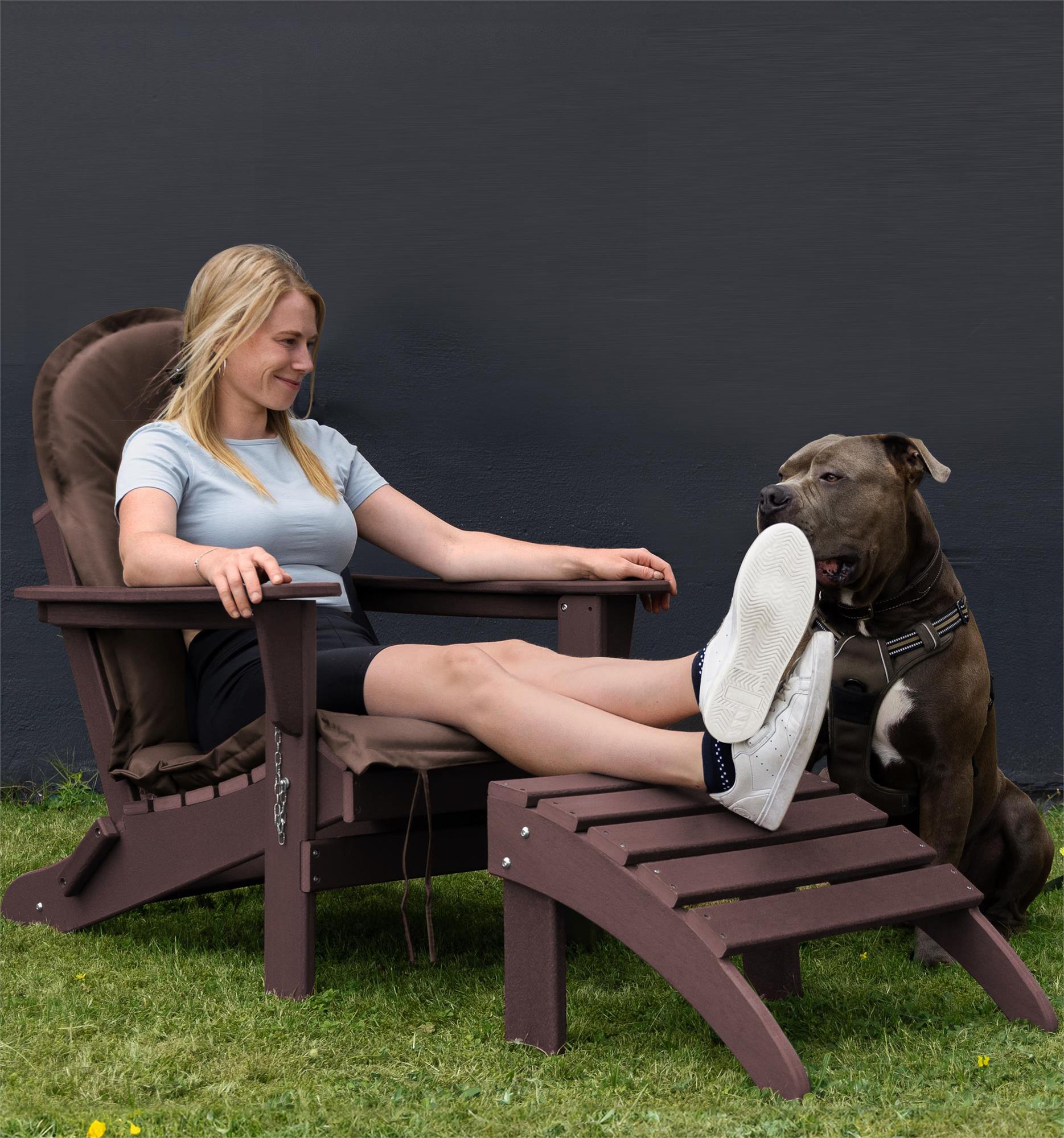 Original Adirondack Gartenstuhl Faltbarer Outdoor Stuhl aus recyceltem Material - Bild 12 von 37