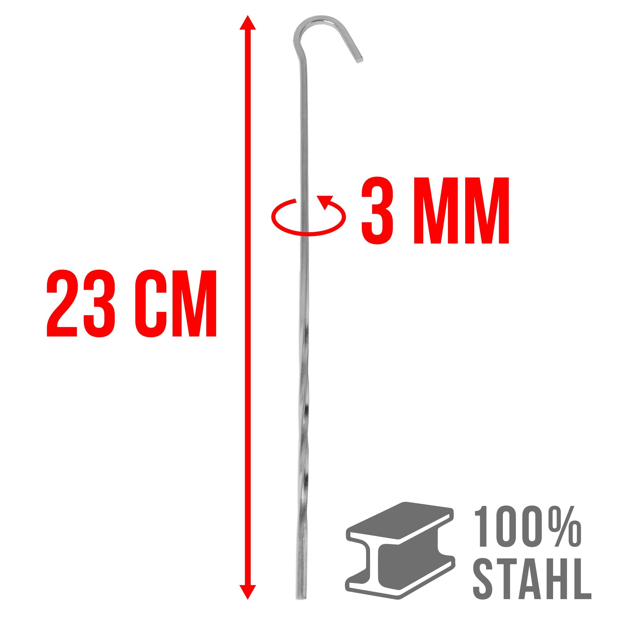 Camping Zeltheringe mit Gewinde aus 100% verzinktem Stahl-Korrosionsbeständig - Bild 5 von 13