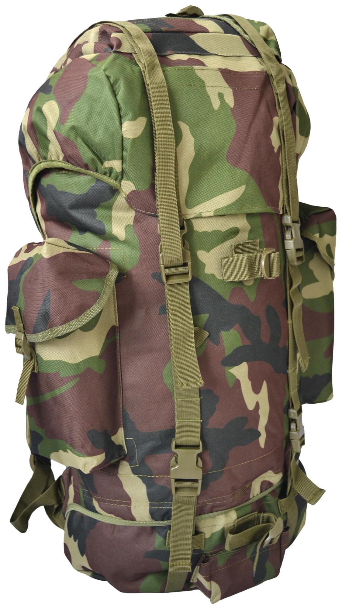 Bundeswehr Kampfrucksack 65L Outdoor Wanderrucksack mit Aluminium-Aussteifung 