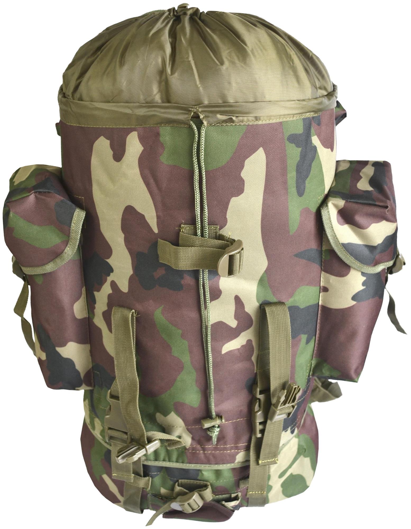 Bundeswehr Kampfrucksack 65L Outdoor Wanderrucksack mit Aluminium-Aussteifung 