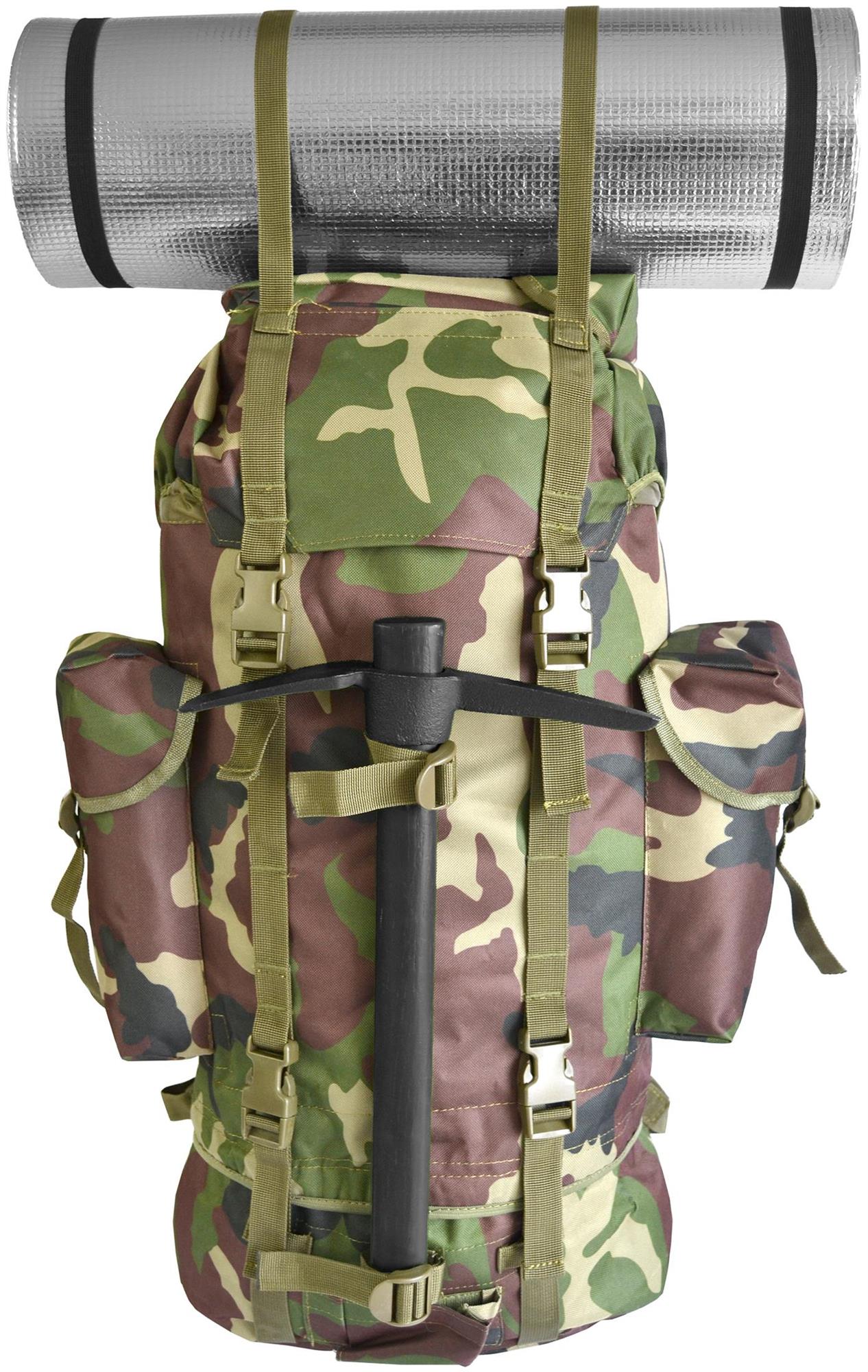 Bundeswehr Kampfrucksack 65L Outdoor Wanderrucksack mit Aluminium-Aussteifung 